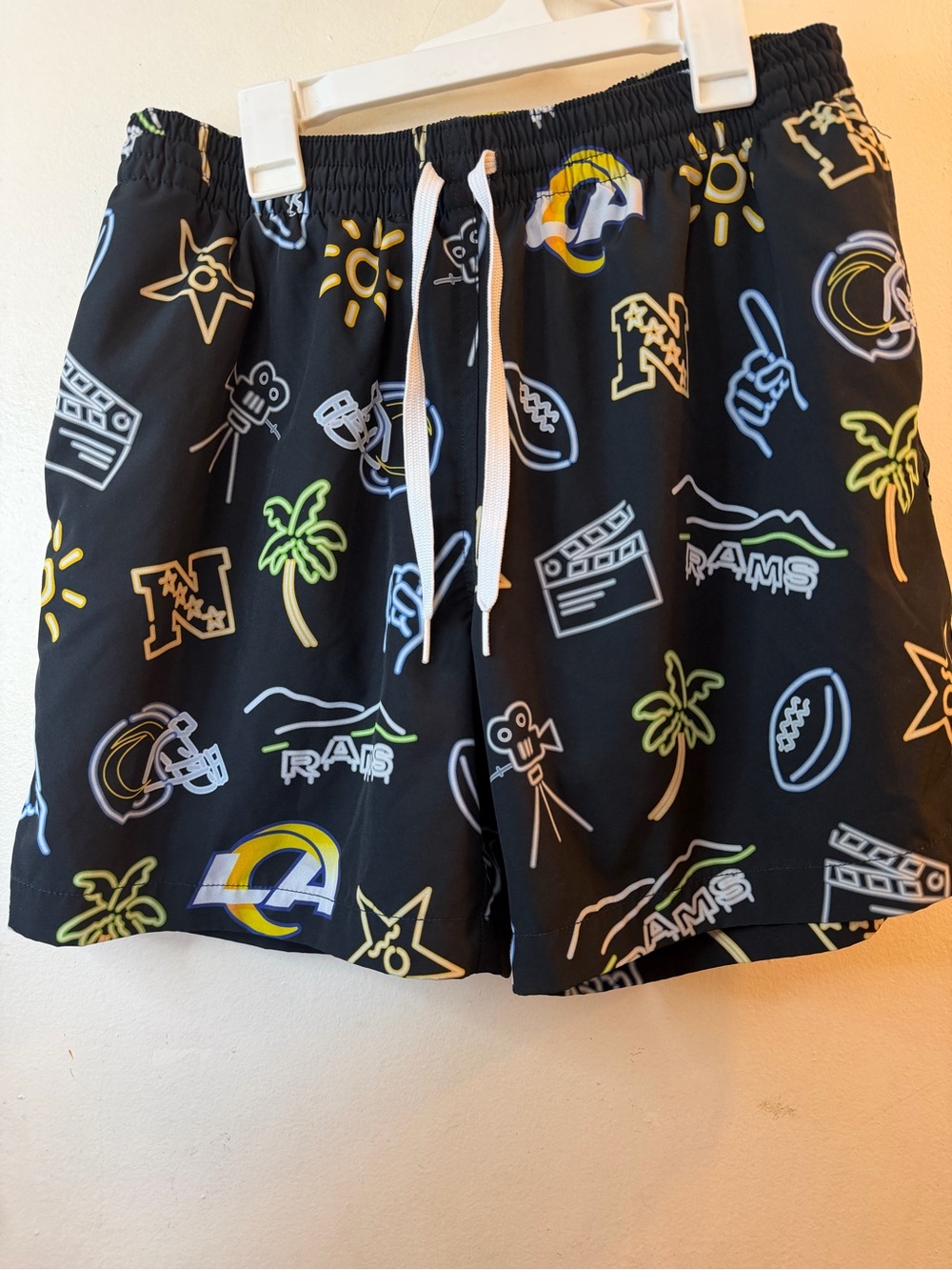Chubbies NFL Los Angeles Rams Graphic Swim Trunks Size L